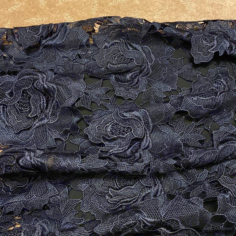Manning Cartell Midnight Blue Lace Skirt Sz 8 - Picture 3 of 4